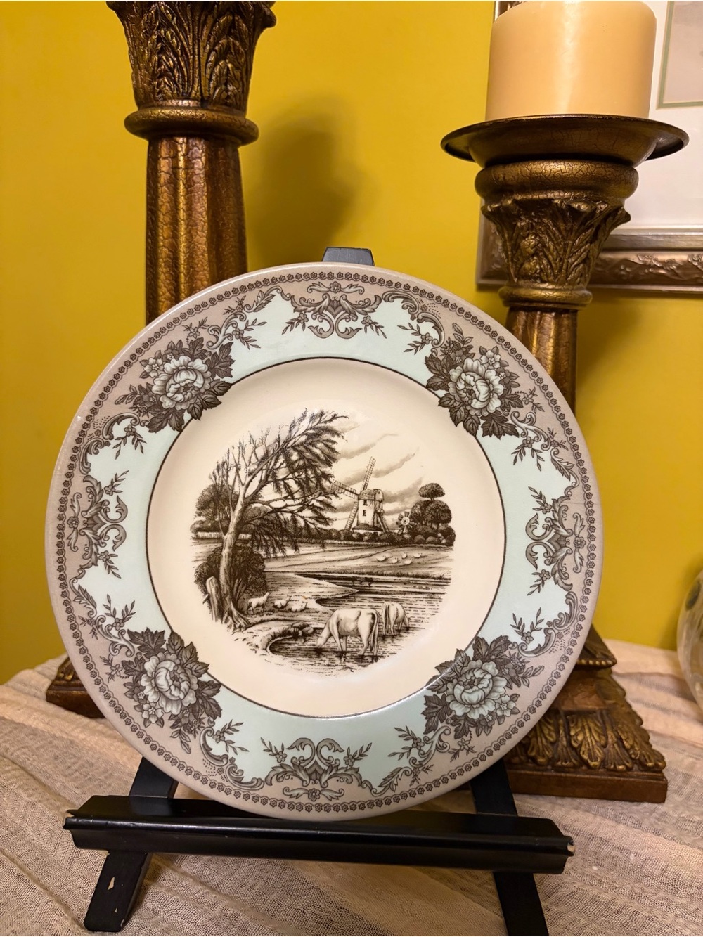Vintage Johnson Bros "River Scenes" 8" Decorative Plate – Made in England